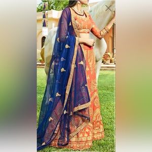 Small Orange Lehenga from Cbazaar